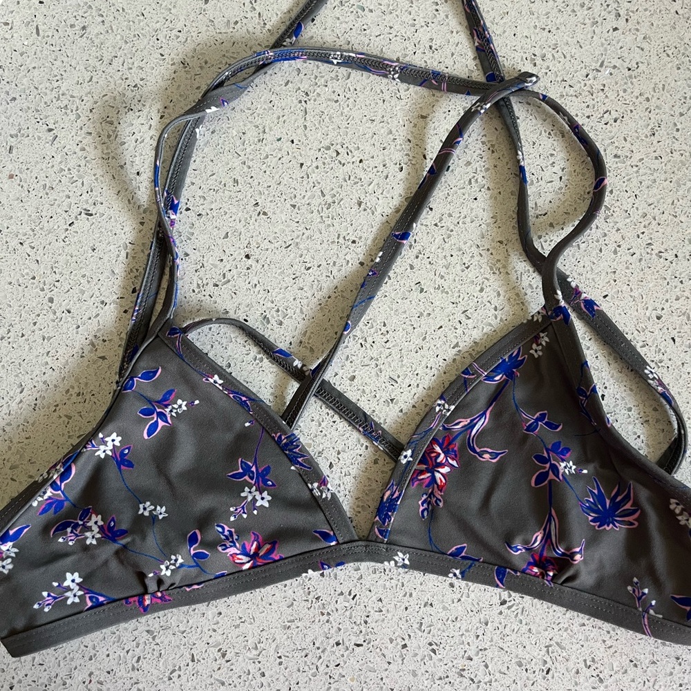 Large, floral print, Jolyn tom triangle bikini top